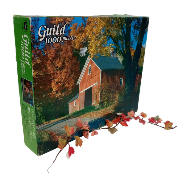 Autumn Farm Barn Puzzle - 1000 PC Fall Scene - Picture 1 of 11